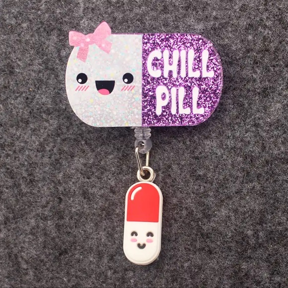 Super cute Nurse healthcare hospital character badge holder - Picture 2 of 11